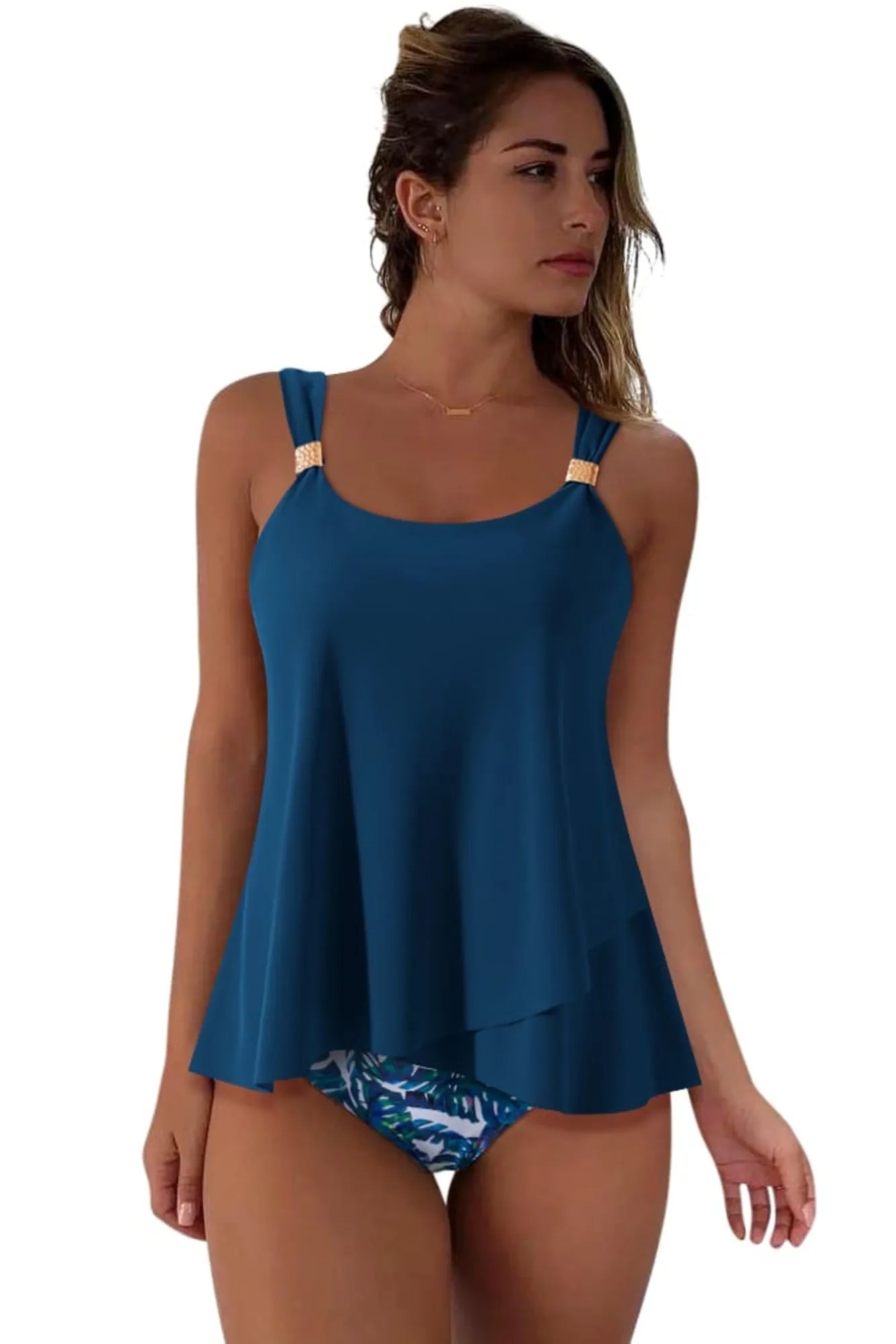 Ruffle High Waisted Tankini Swimsuit