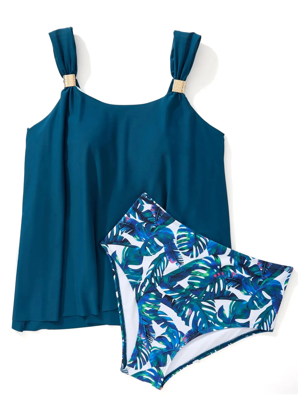 Ruffle High Waisted Tankini Swimsuit