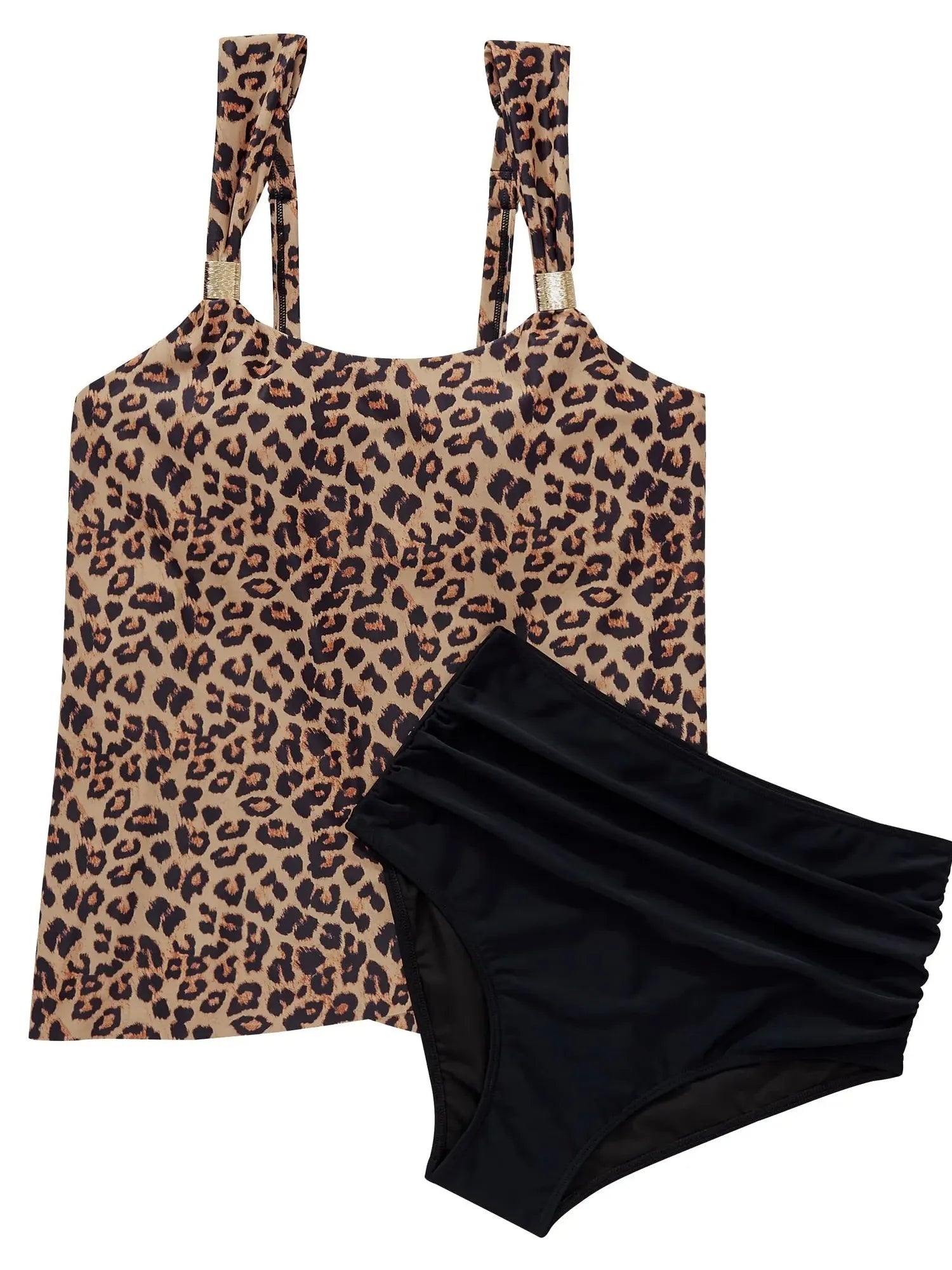 Ruffle High Waisted Tankini Swimsuit