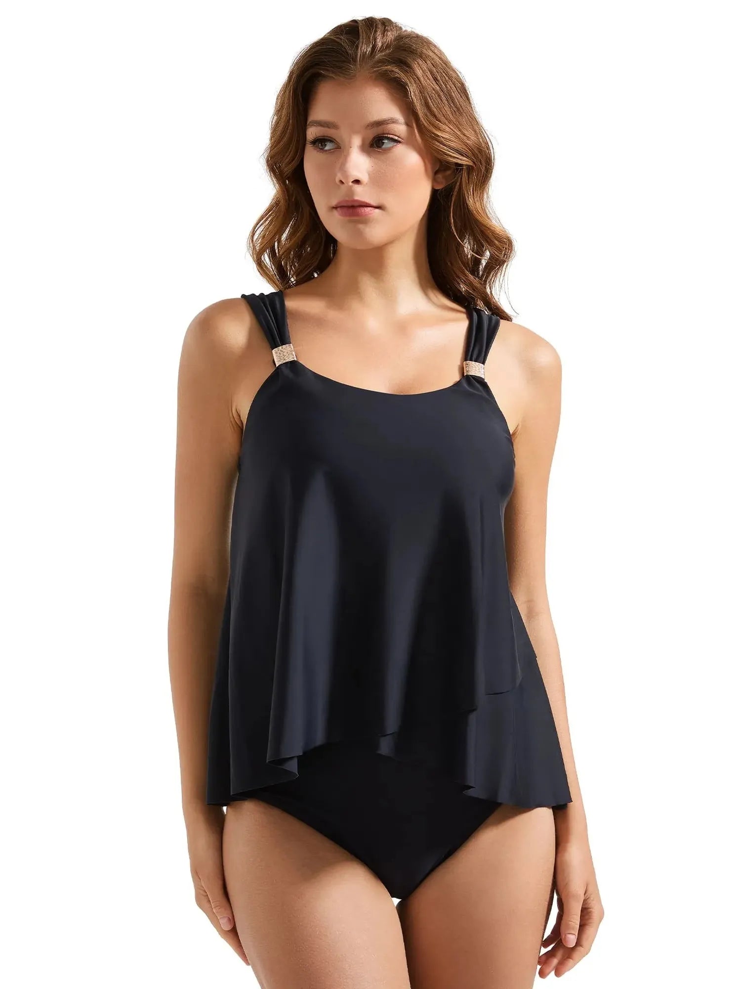 Ruffle High Waisted Tankini Swimsuit