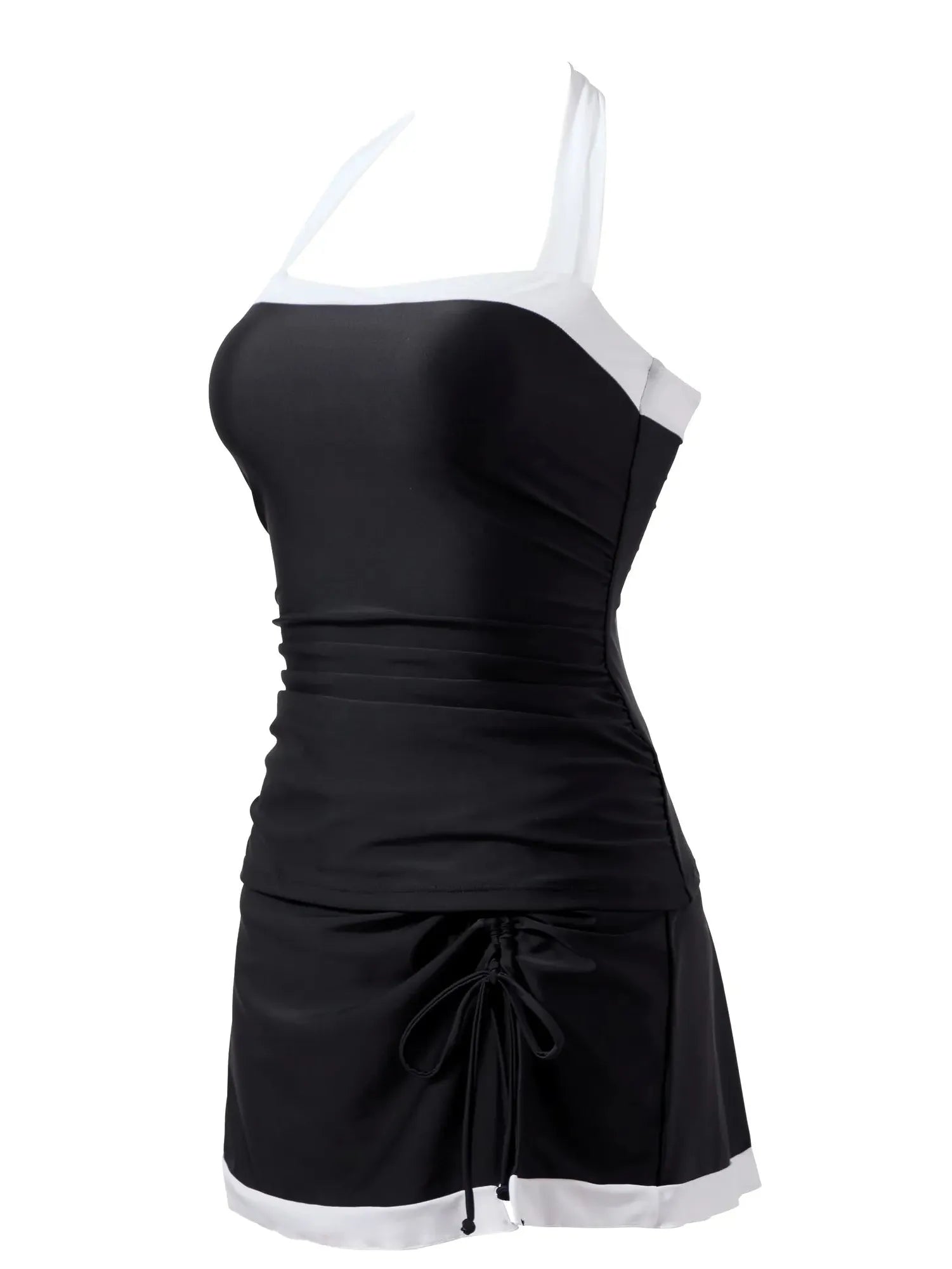 Tummy Control Backless Tankini Swimsuit