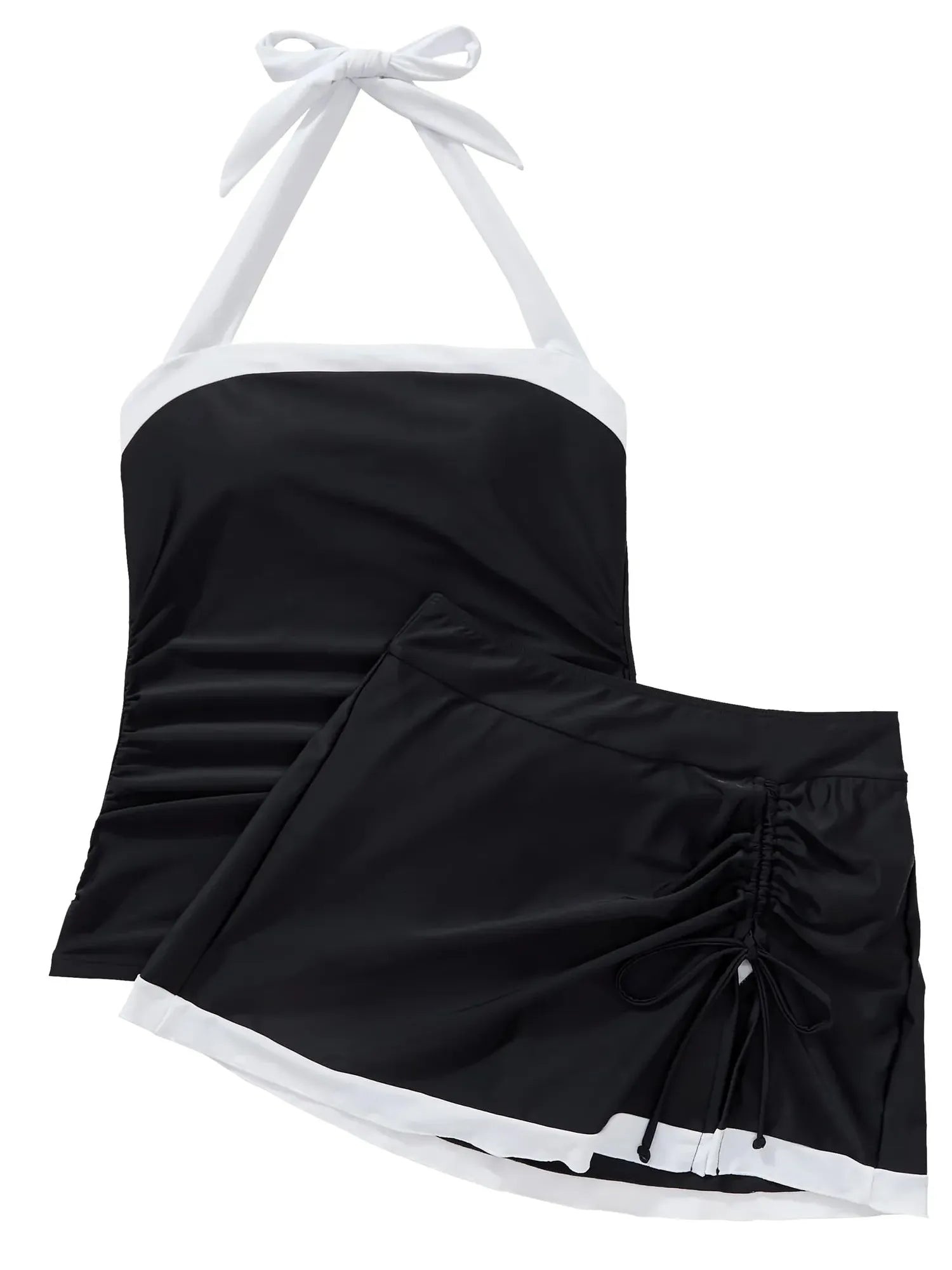 Tummy Control Backless Tankini Swimsuit