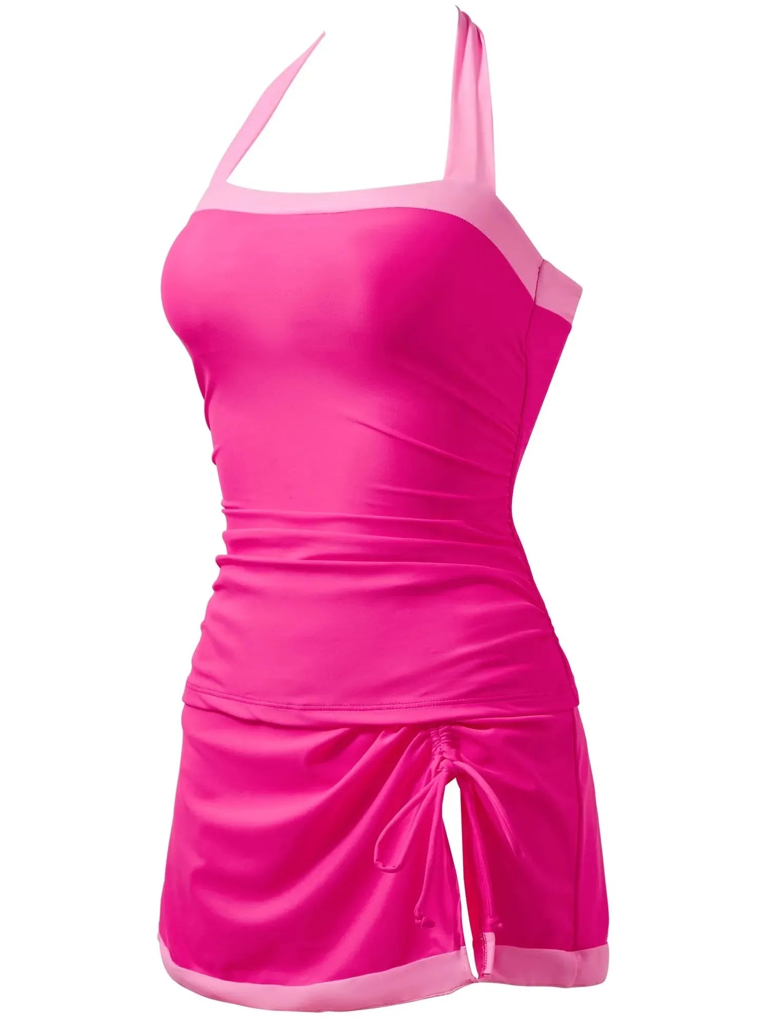 Tummy Control Backless Tankini Swimsuit