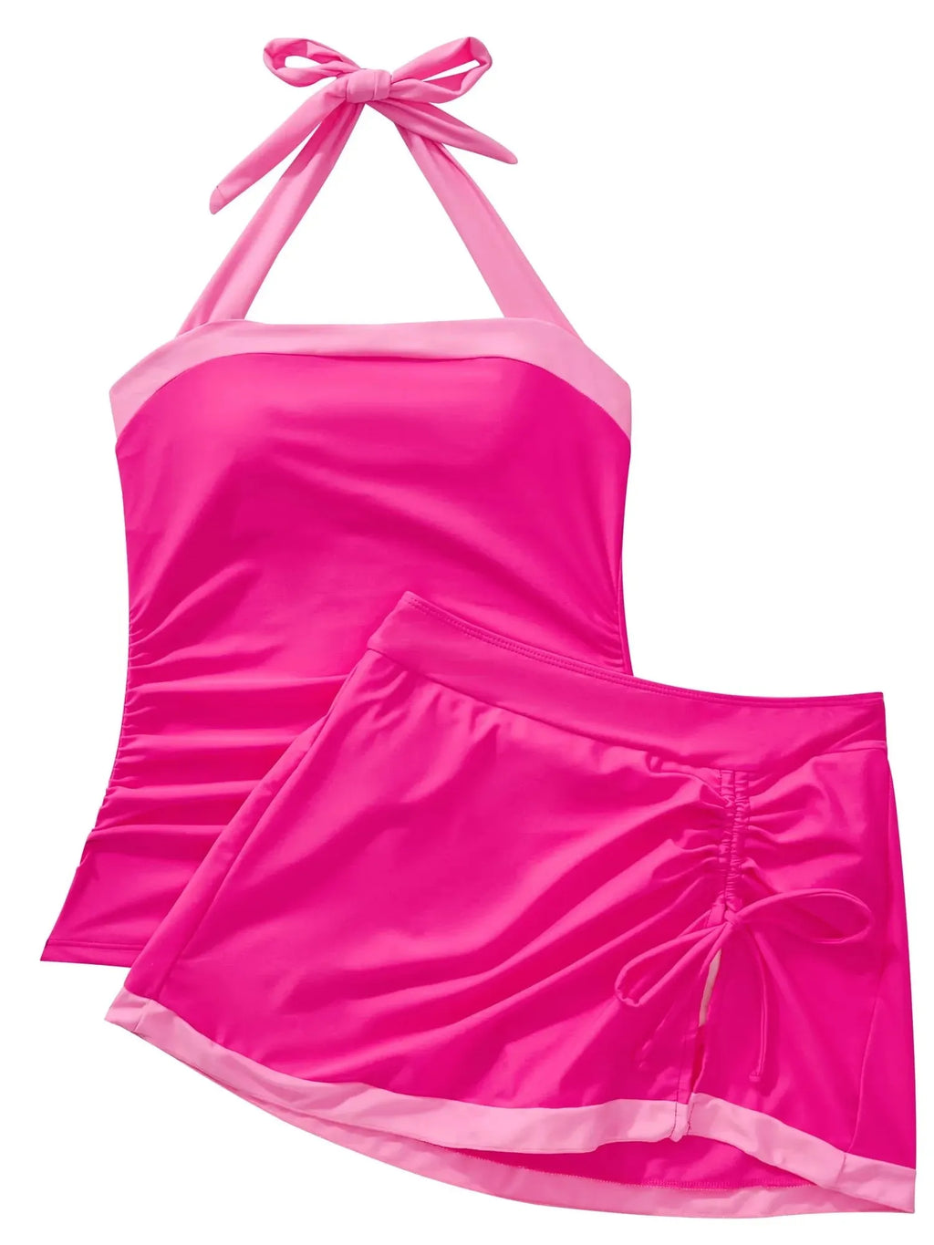 Tummy Control Backless Tankini Swimsuit