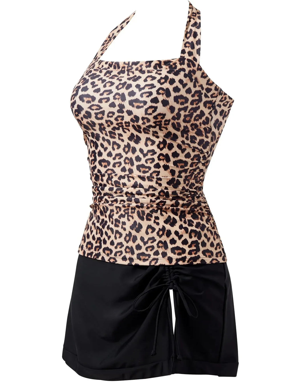 Tummy Control Backless Tankini Swimsuit