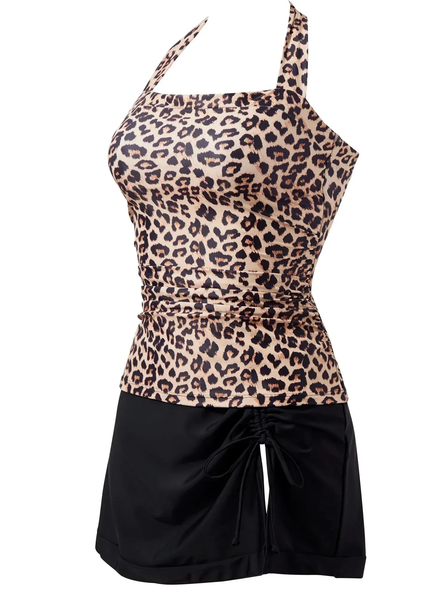 Tummy Control Backless Tankini Swimsuit