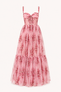 Vestido largo mujer estampado floral corset - Elira