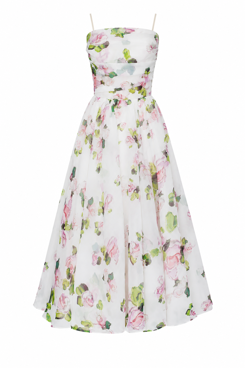 Vestido midi mujer floral estilo romántico - Elira