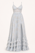 Vestido largo fiesta mujer floral elegante - Elara