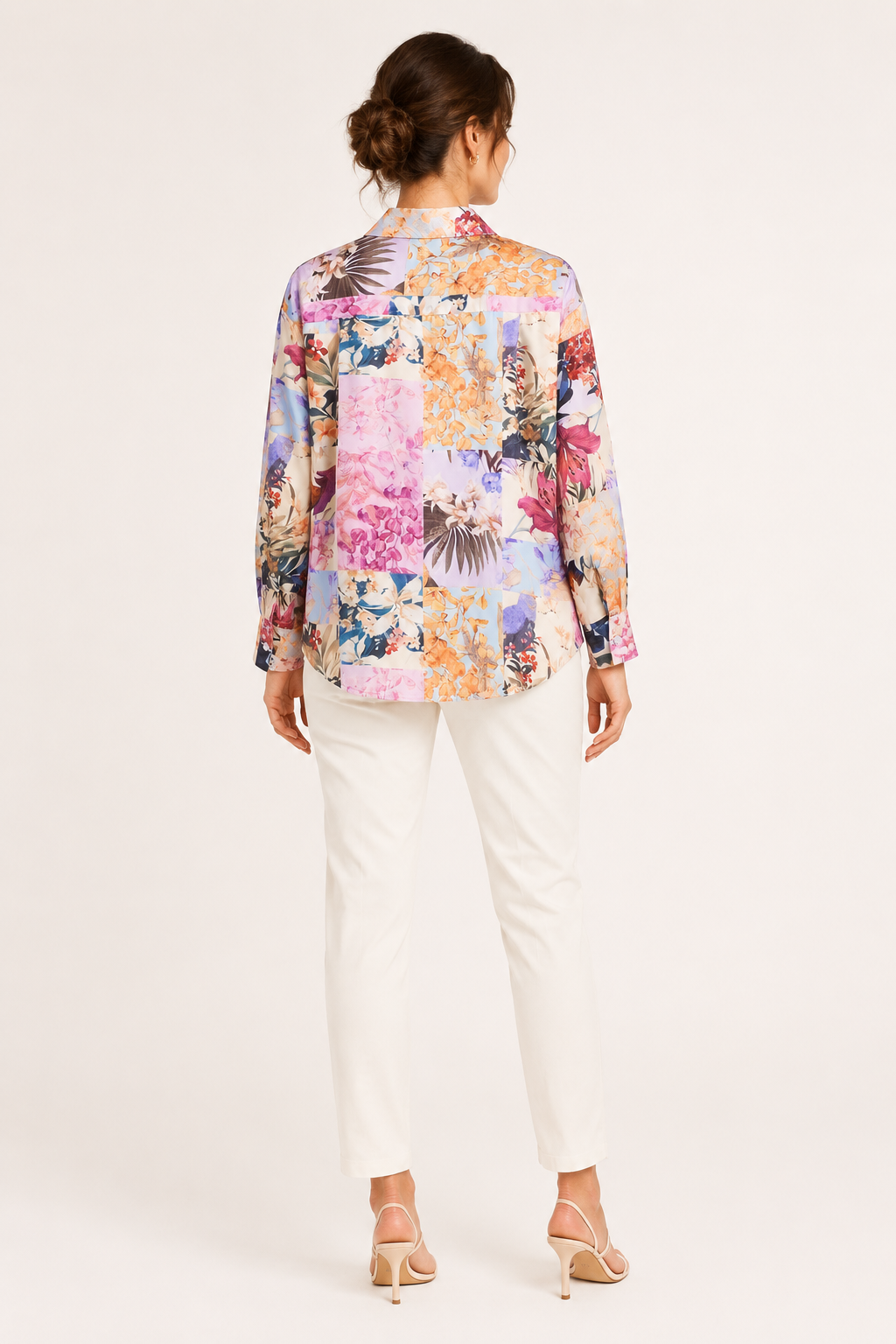 Blusa estampada manga larga mujer - Laura