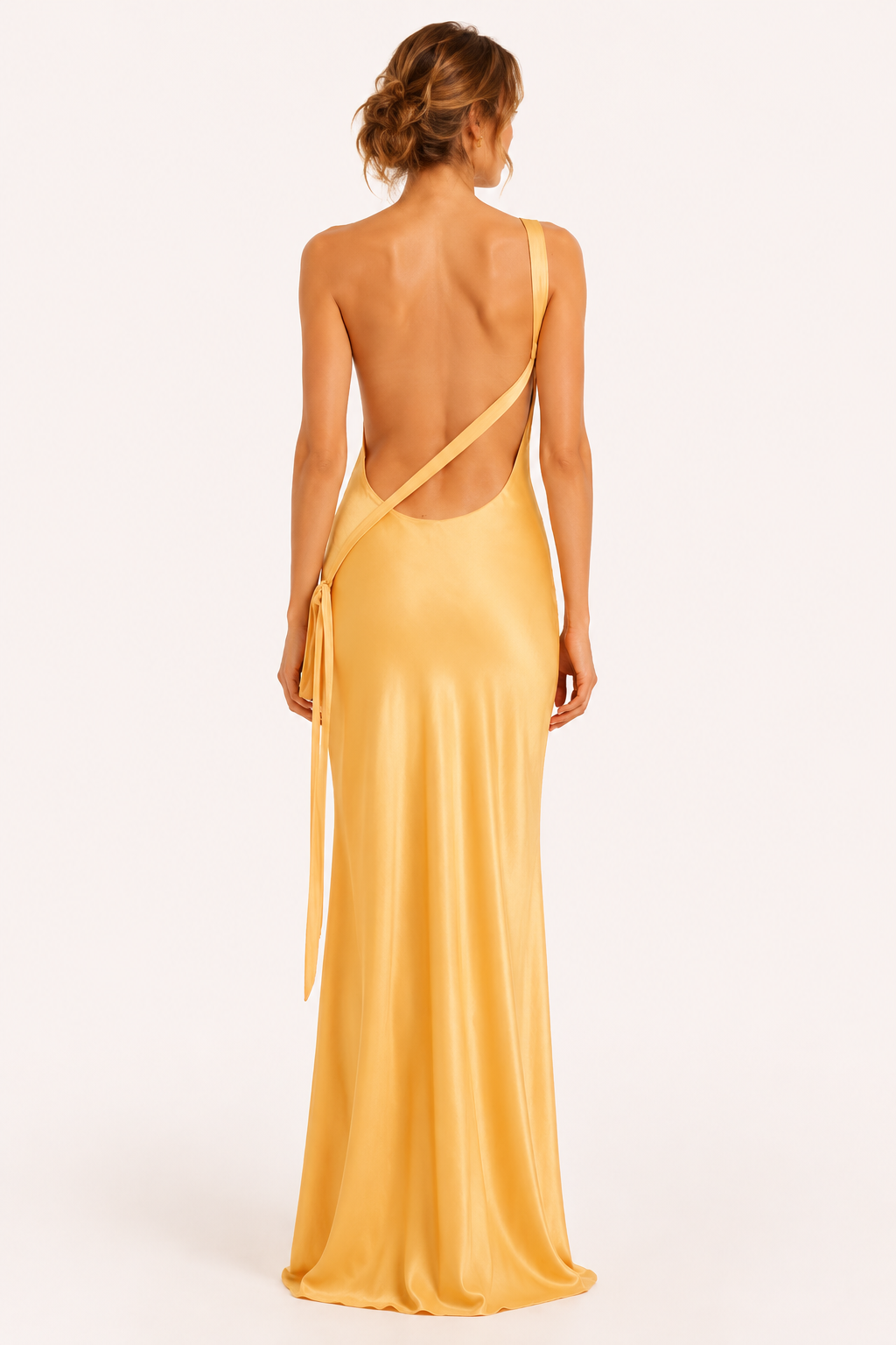 Vestido largo un hombro mujer asimétrico - Annelie