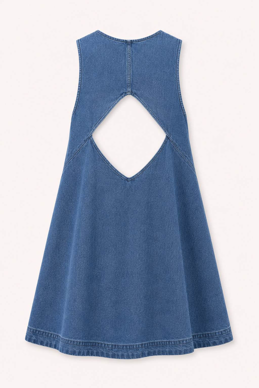 Vestido corto mujer denim sin mangas casual - Elske