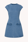 Vestido vaquero corto mujer manga corta - Loreen