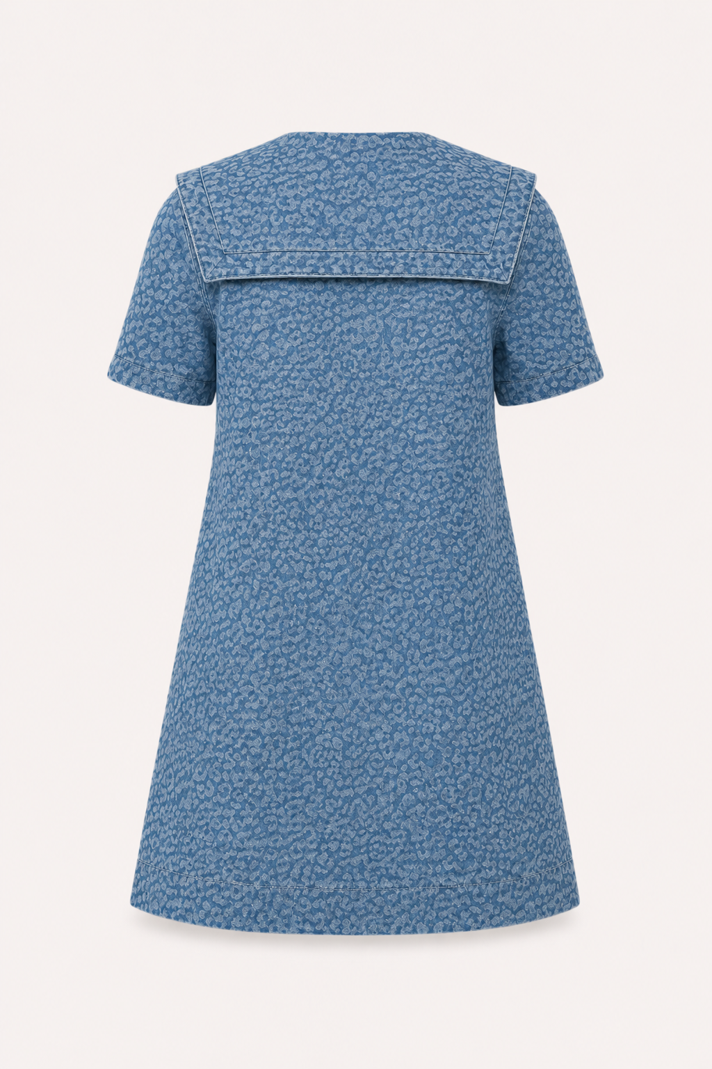 Vestido denim corto mujer cuello marinero - Paula