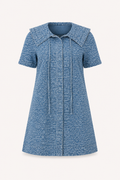 Vestido denim corto mujer cuello marinero - Paula