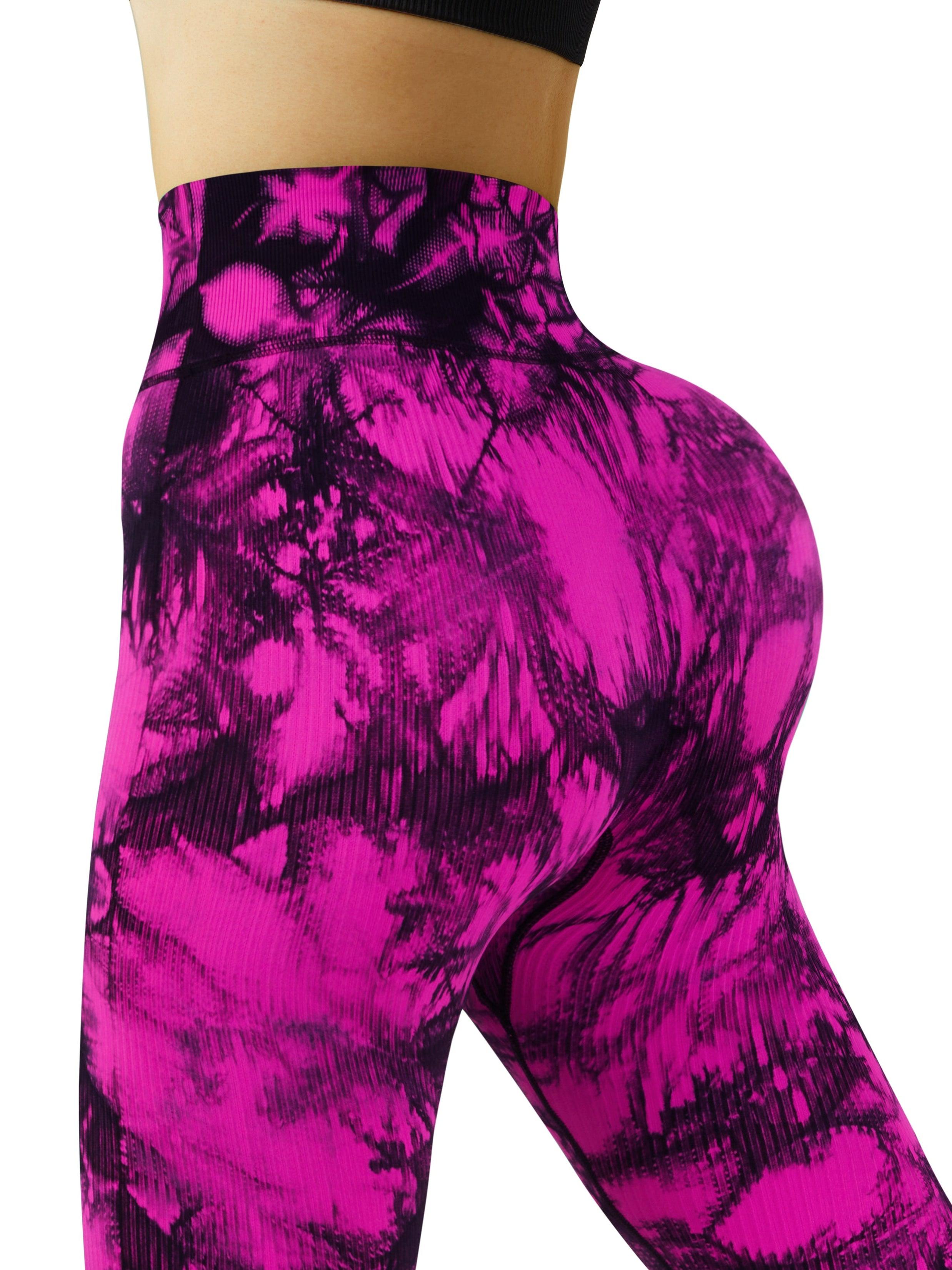 Ribbed Printed Seamless Leggings
