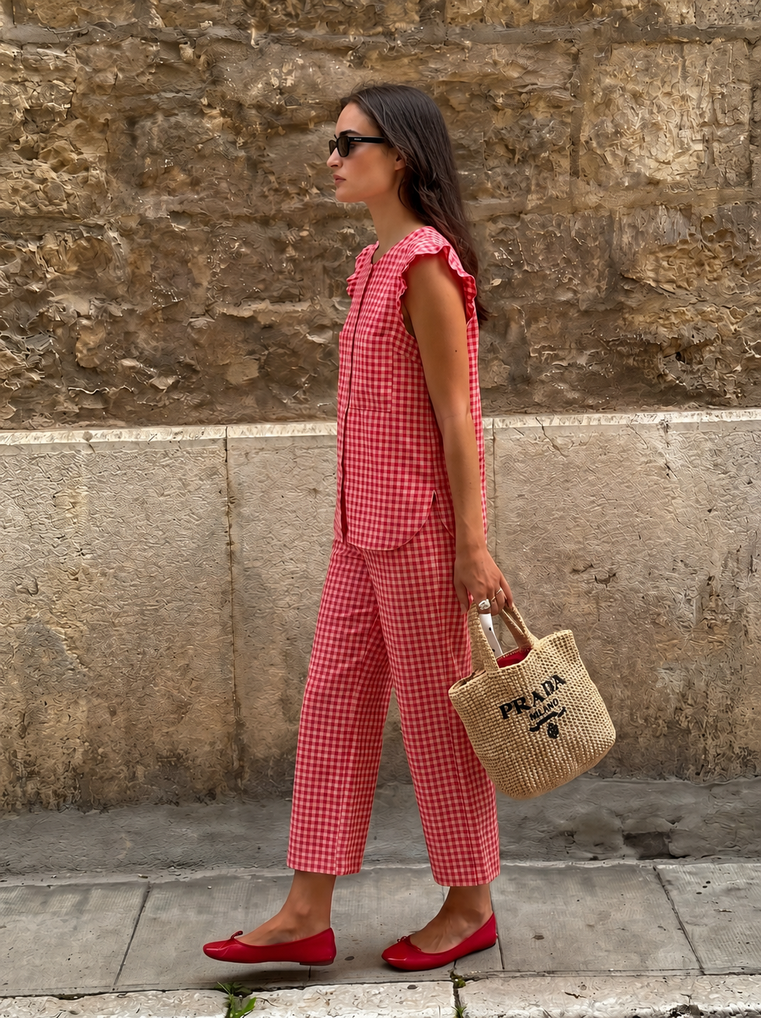 CAMISA VICHY FUCSIA
