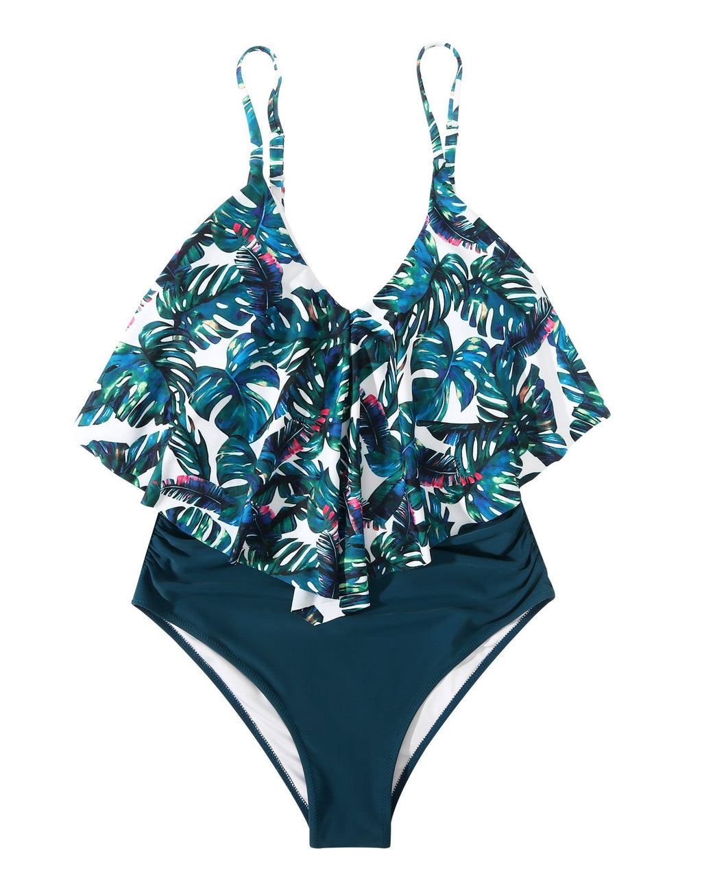 Ruffle One-Piece Ruched Swimsuits