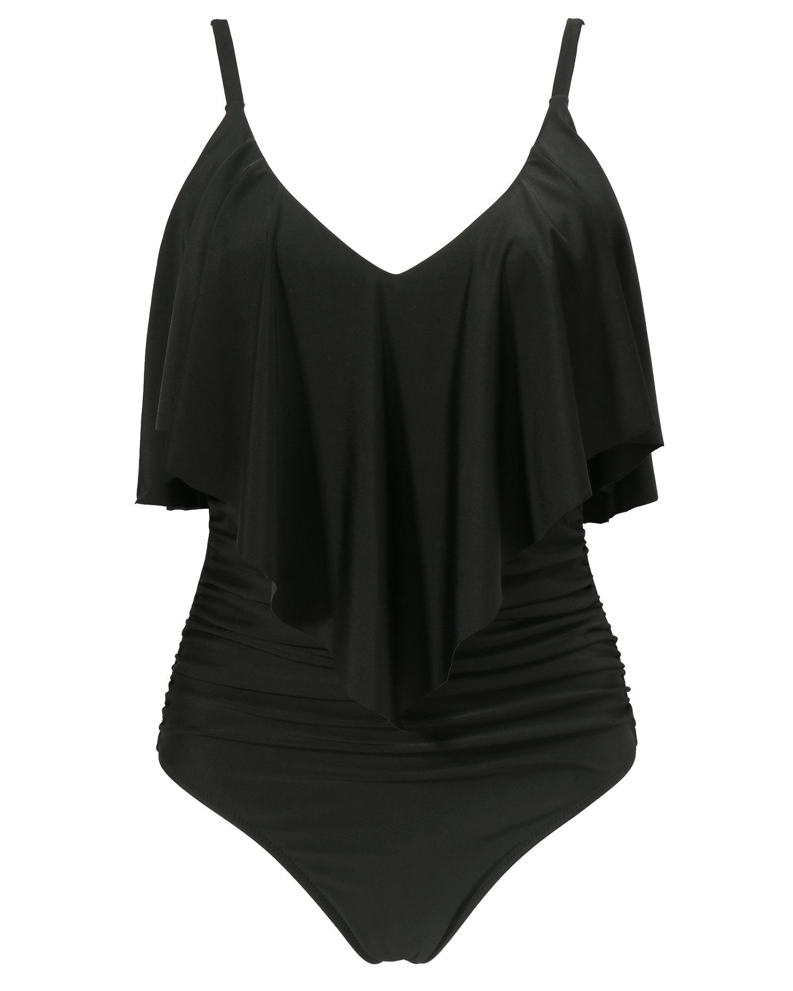 Ruffle One-Piece Ruched Swimsuits