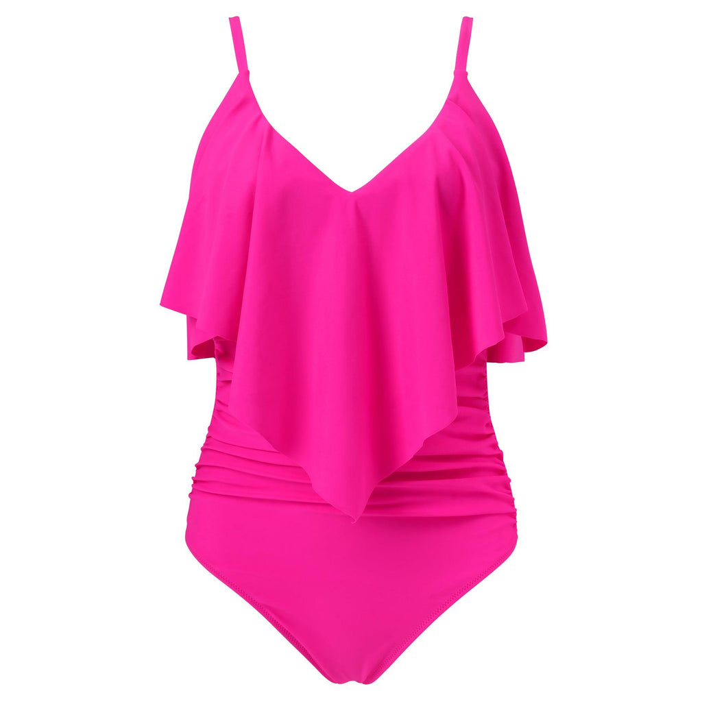 Ruffle One-Piece Ruched Swimsuits