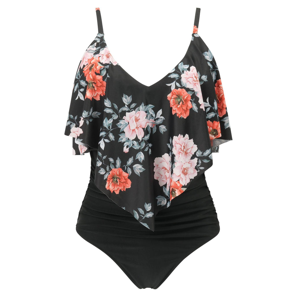 Ruffle One-Piece Ruched Swimsuits