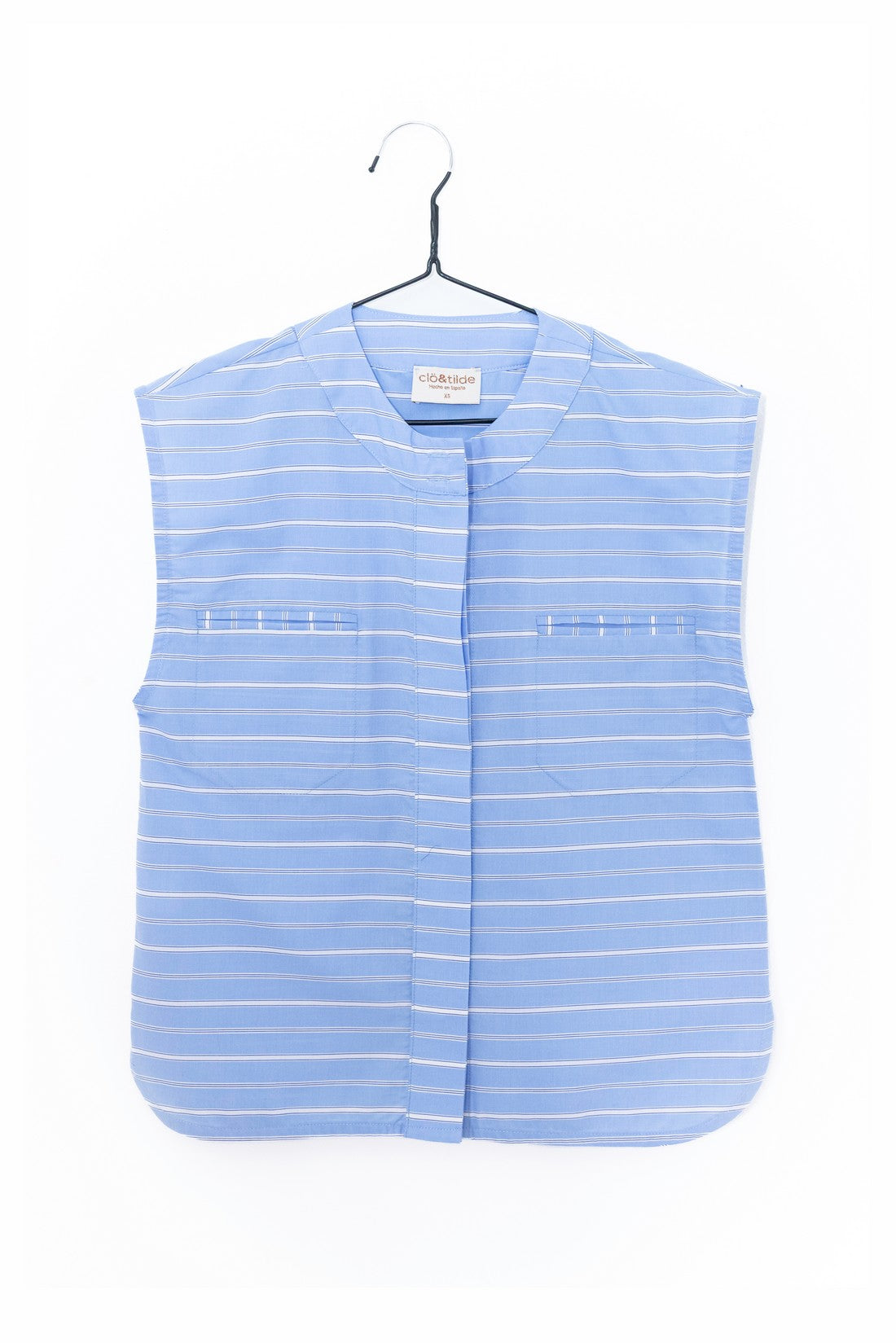 CAMISA POLISH AZUL RAYA BLANCA