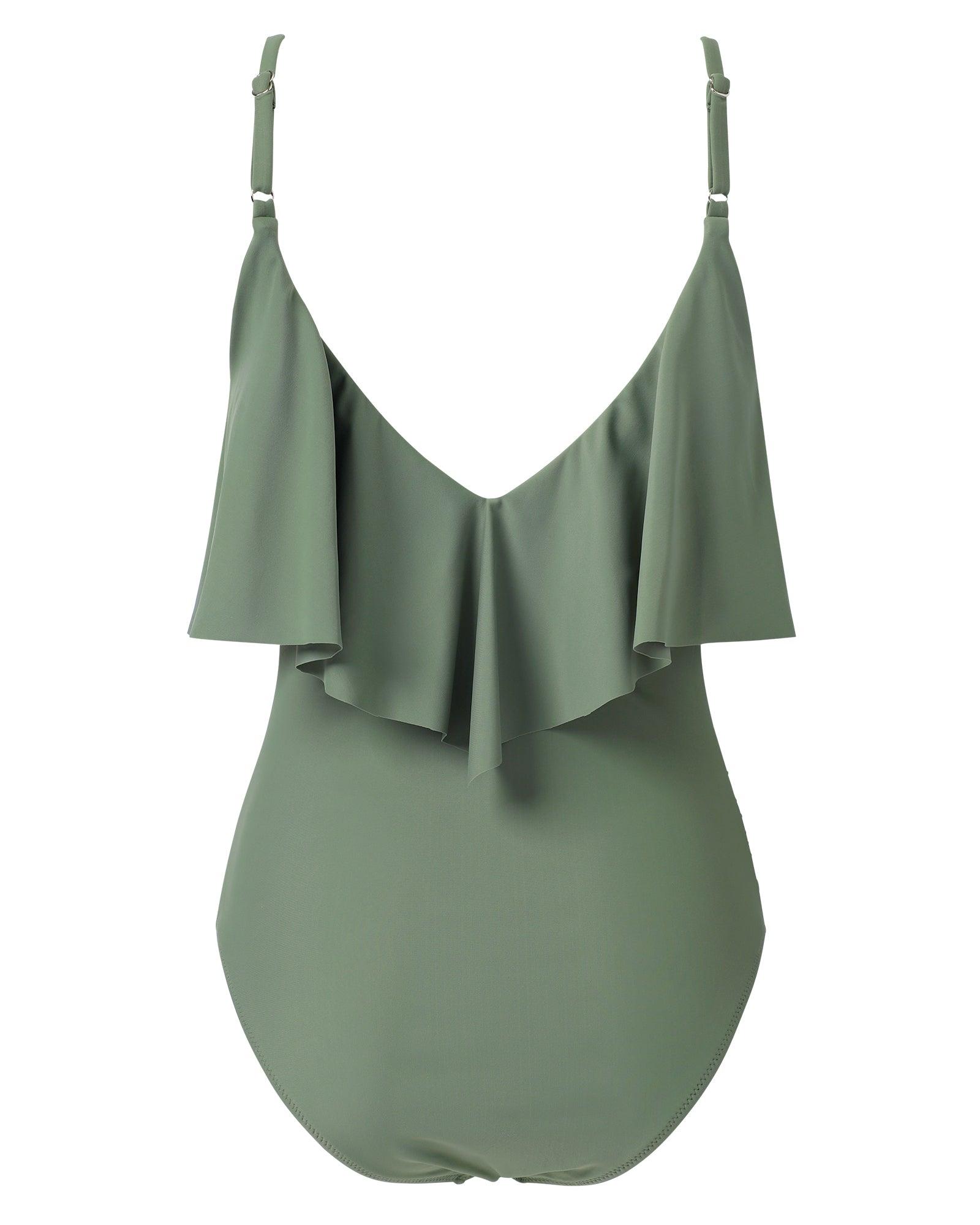 Ruffle One-Piece Ruched Swimsuits