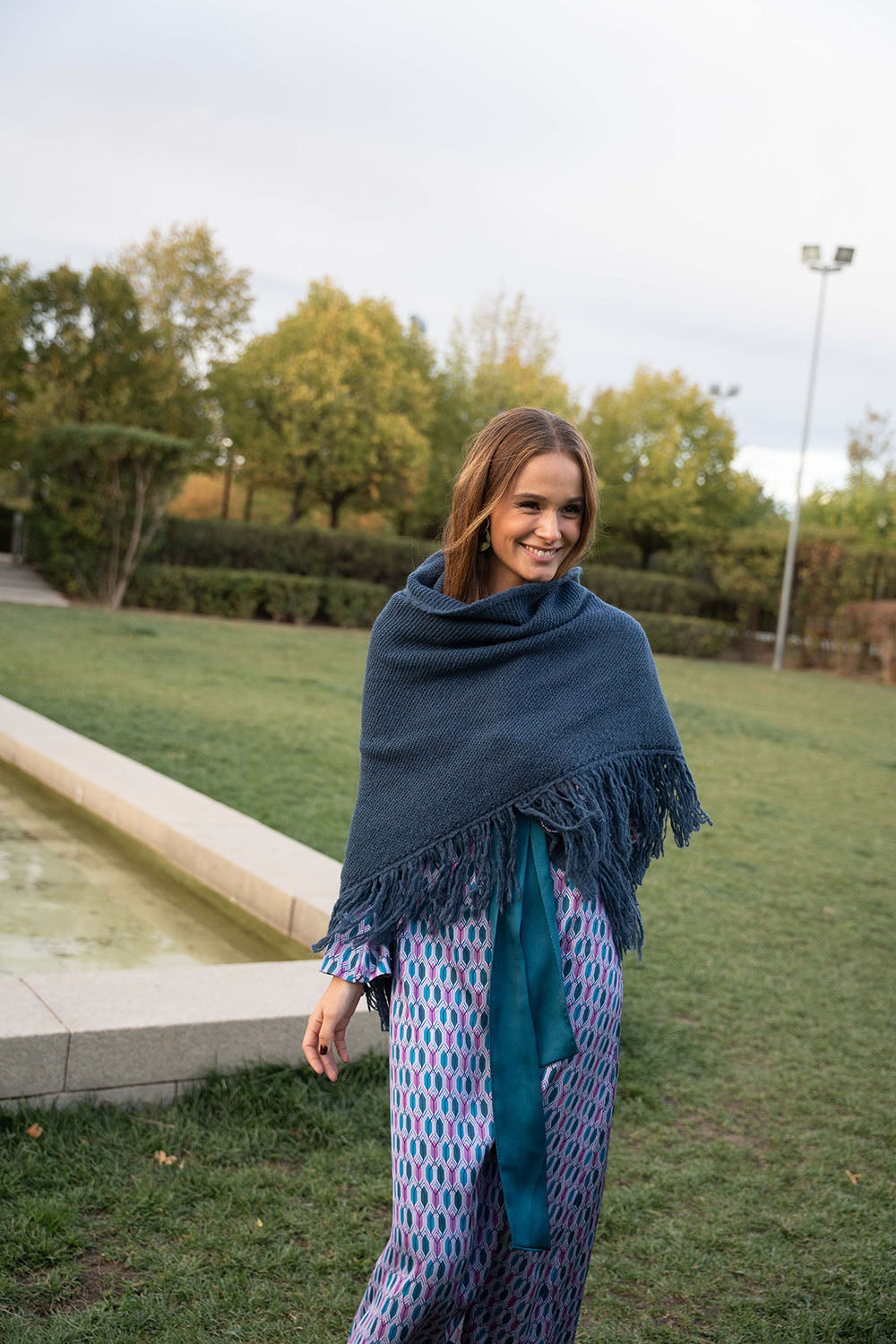Poncho pequeño | Azul Petróleo