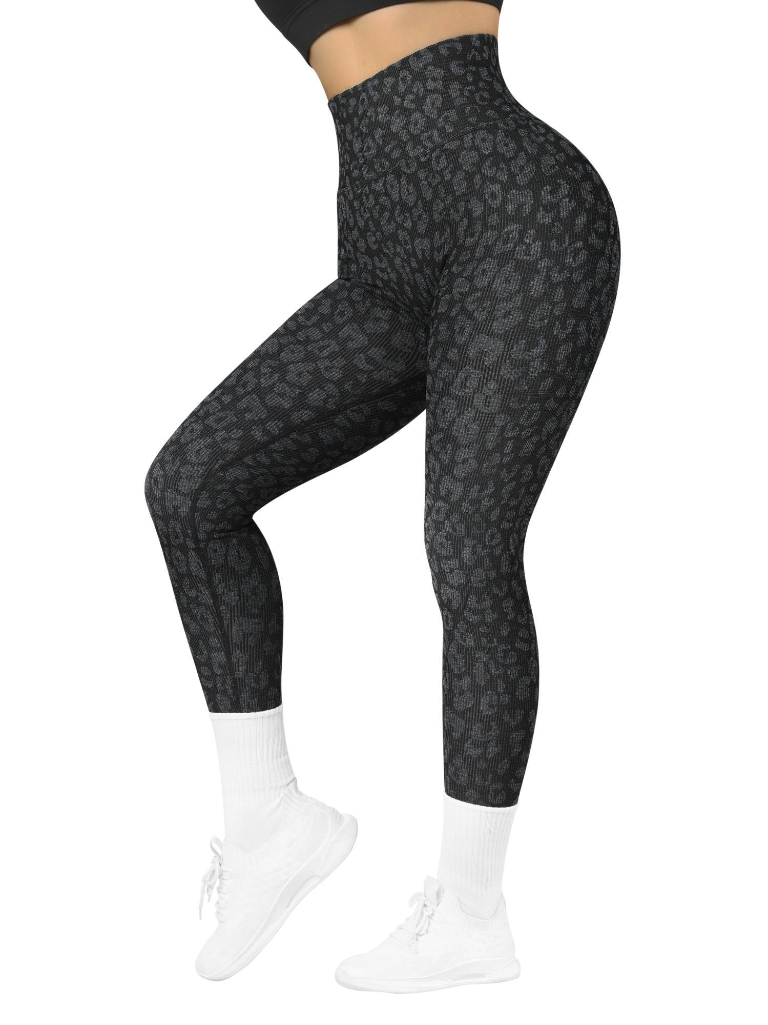 Ribbed Printed Seamless Leggings