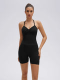 Strappy Halterneck V Neckline  Halter Top