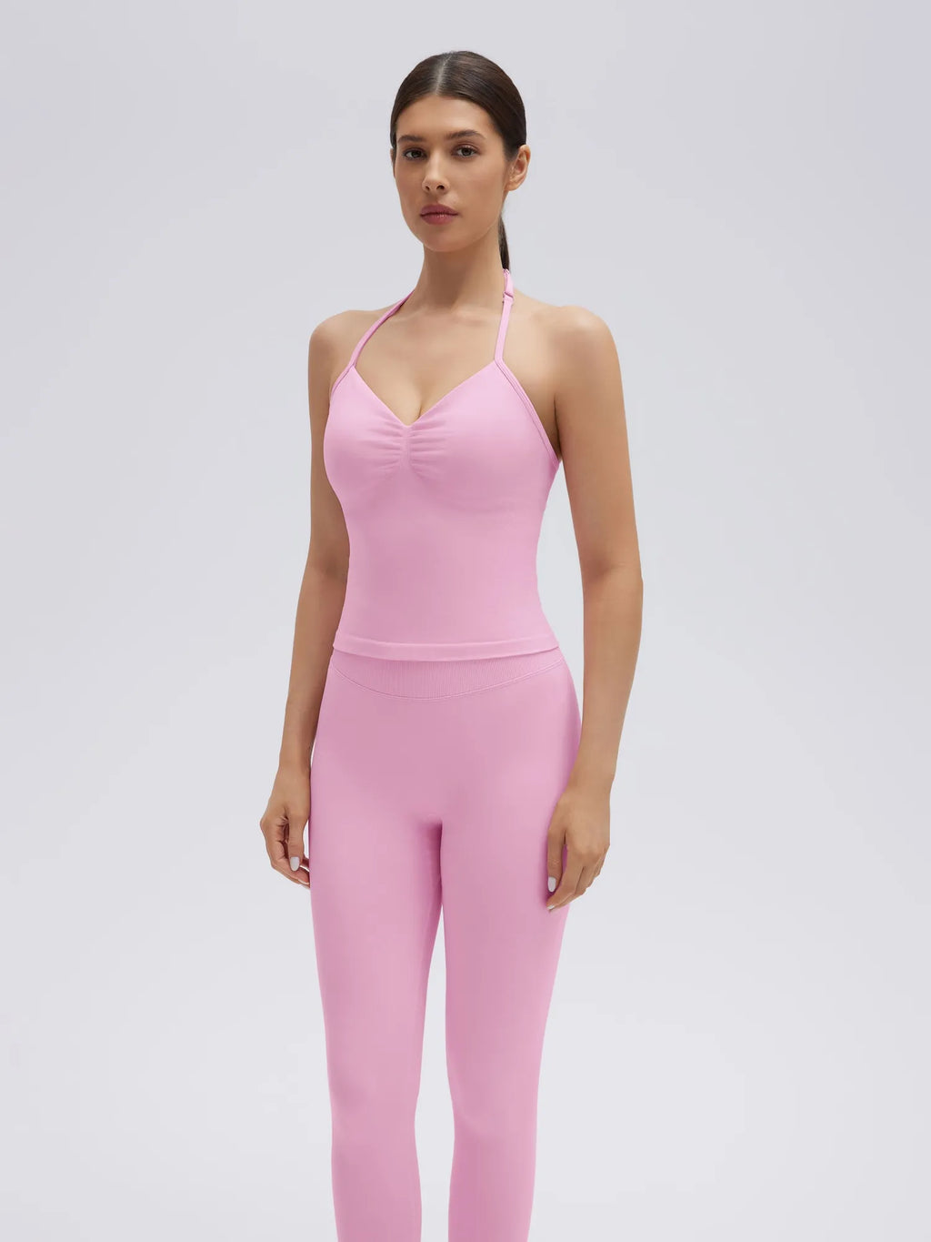 Strappy Halterneck V Neckline  Halter Top