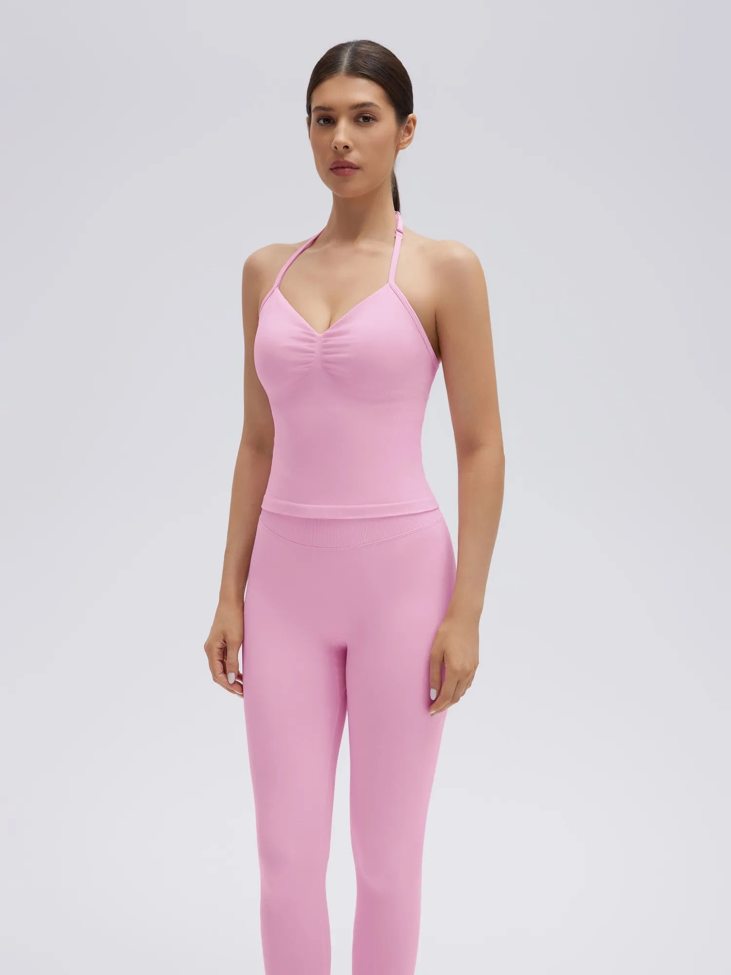 Strappy Halterneck V Neckline  Halter Top