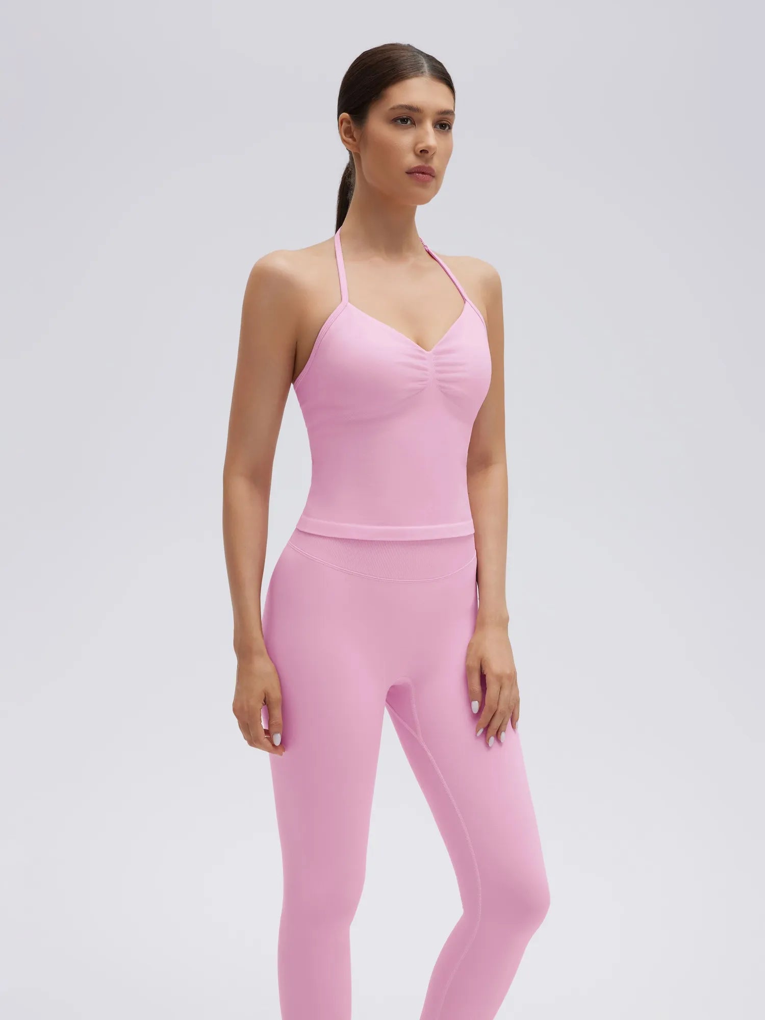 Strappy Halterneck V Neckline  Halter Top