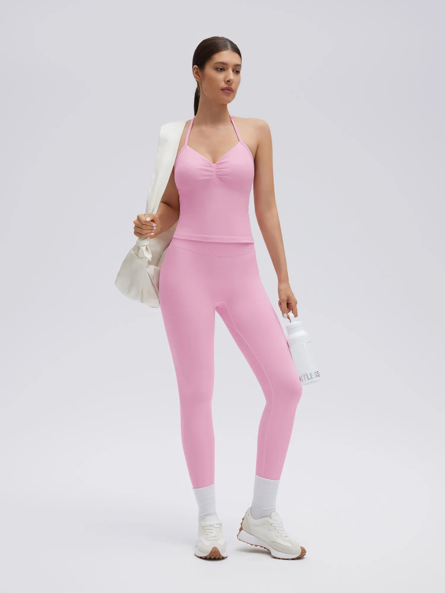 Strappy Halterneck V Neckline  Halter Top
