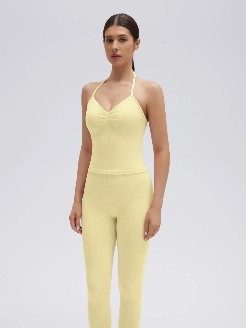 Strappy Halterneck V Neckline  Halter Top