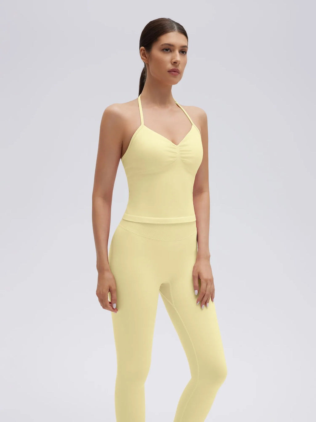 Strappy Halterneck V Neckline  Halter Top