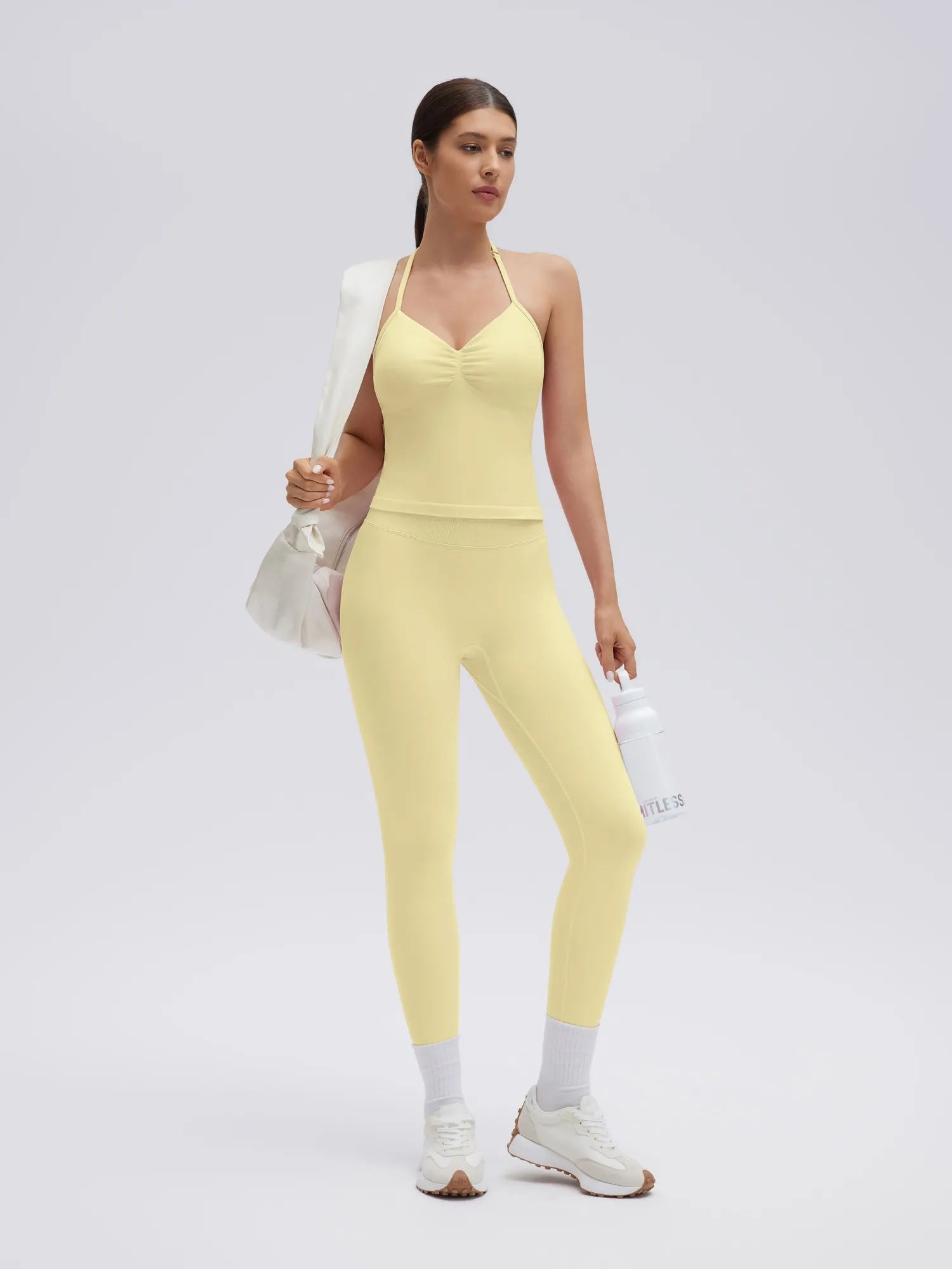 Strappy Halterneck V Neckline  Halter Top