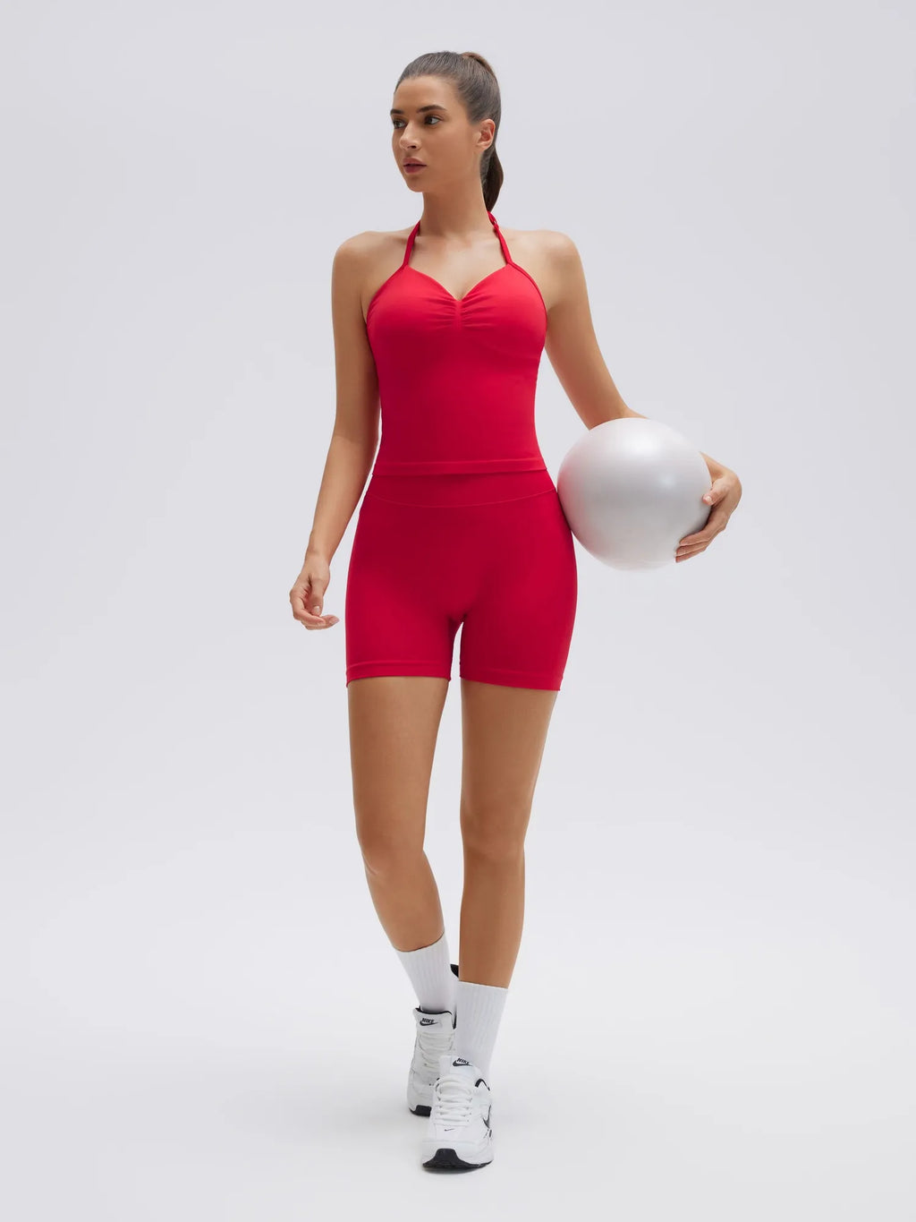 Strappy Halterneck V Neckline  Halter Top
