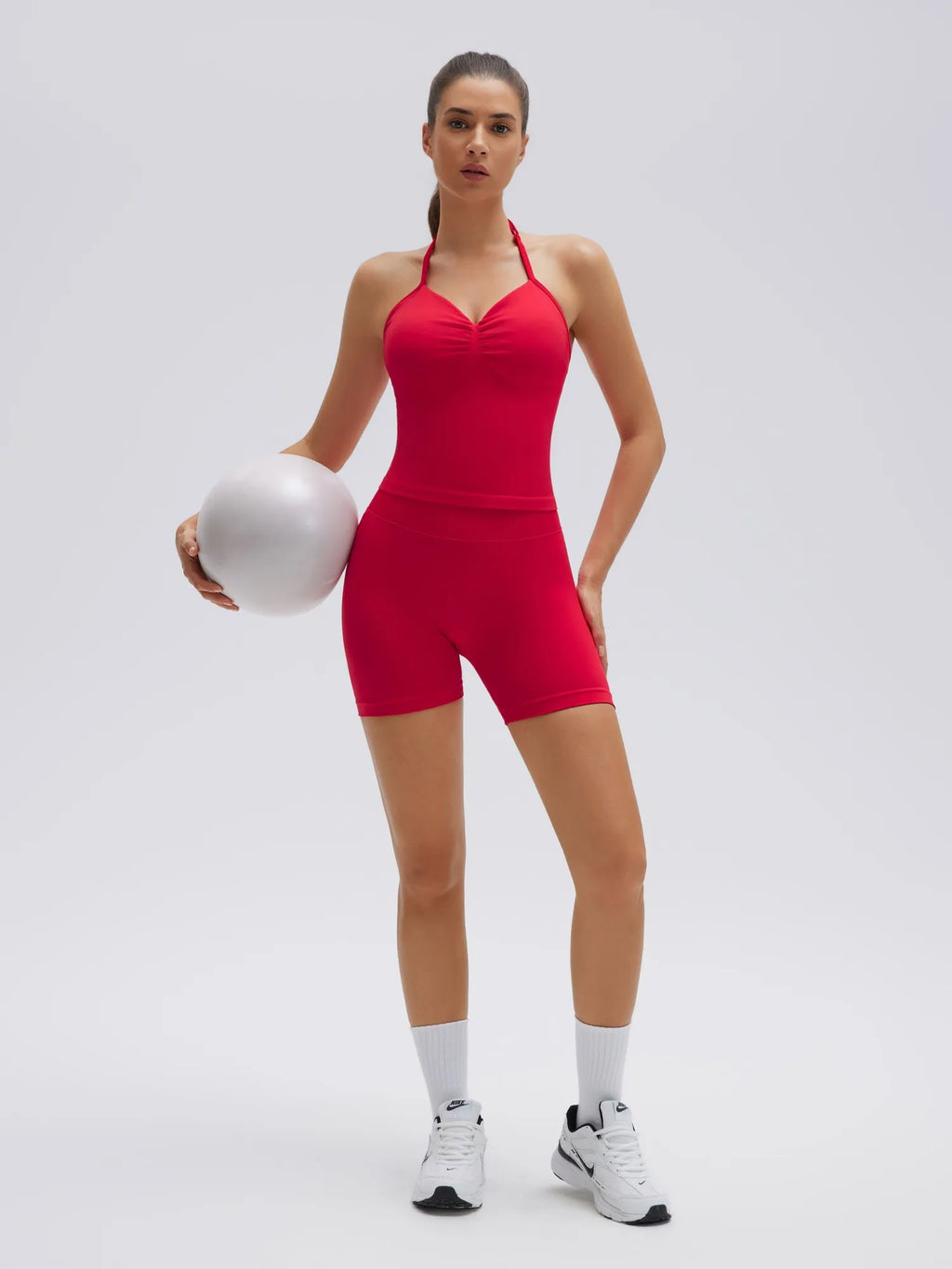 Strappy Halterneck V Neckline  Halter Top