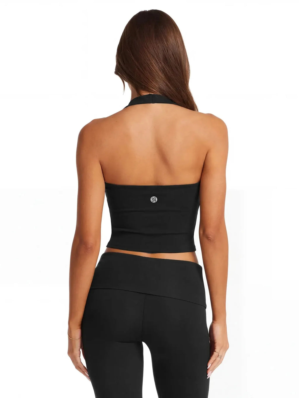 Padded Halter Backless Longline Workout Tank Tops