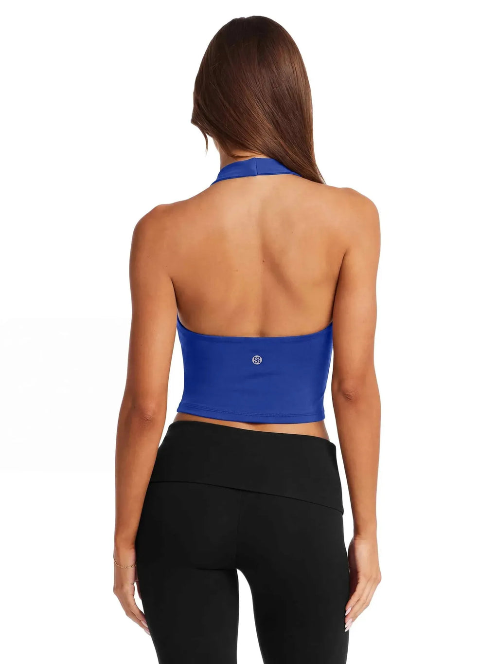 Padded Halter Backless Longline Workout Tank Tops