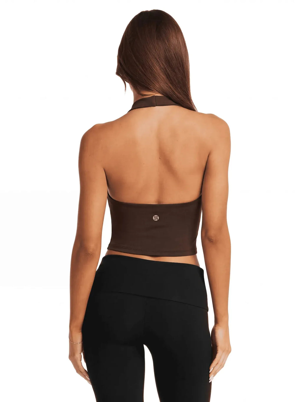 Padded Halter Backless Longline Workout Tank Tops