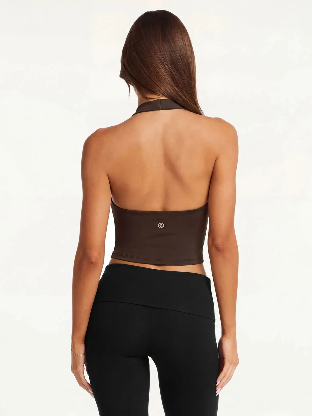 Padded Halter Backless Longline Workout Tank Tops