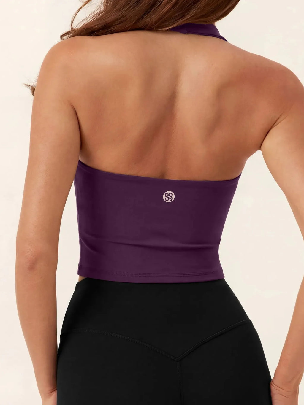 Padded Halter Backless Longline Workout Tank Tops