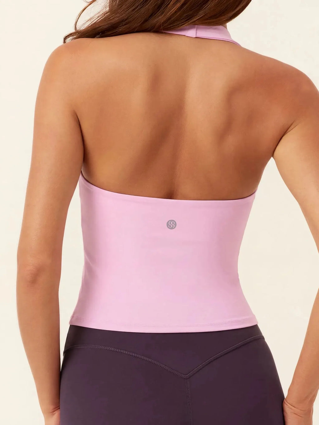 Padded Halter Backless Longline Workout Tank Tops