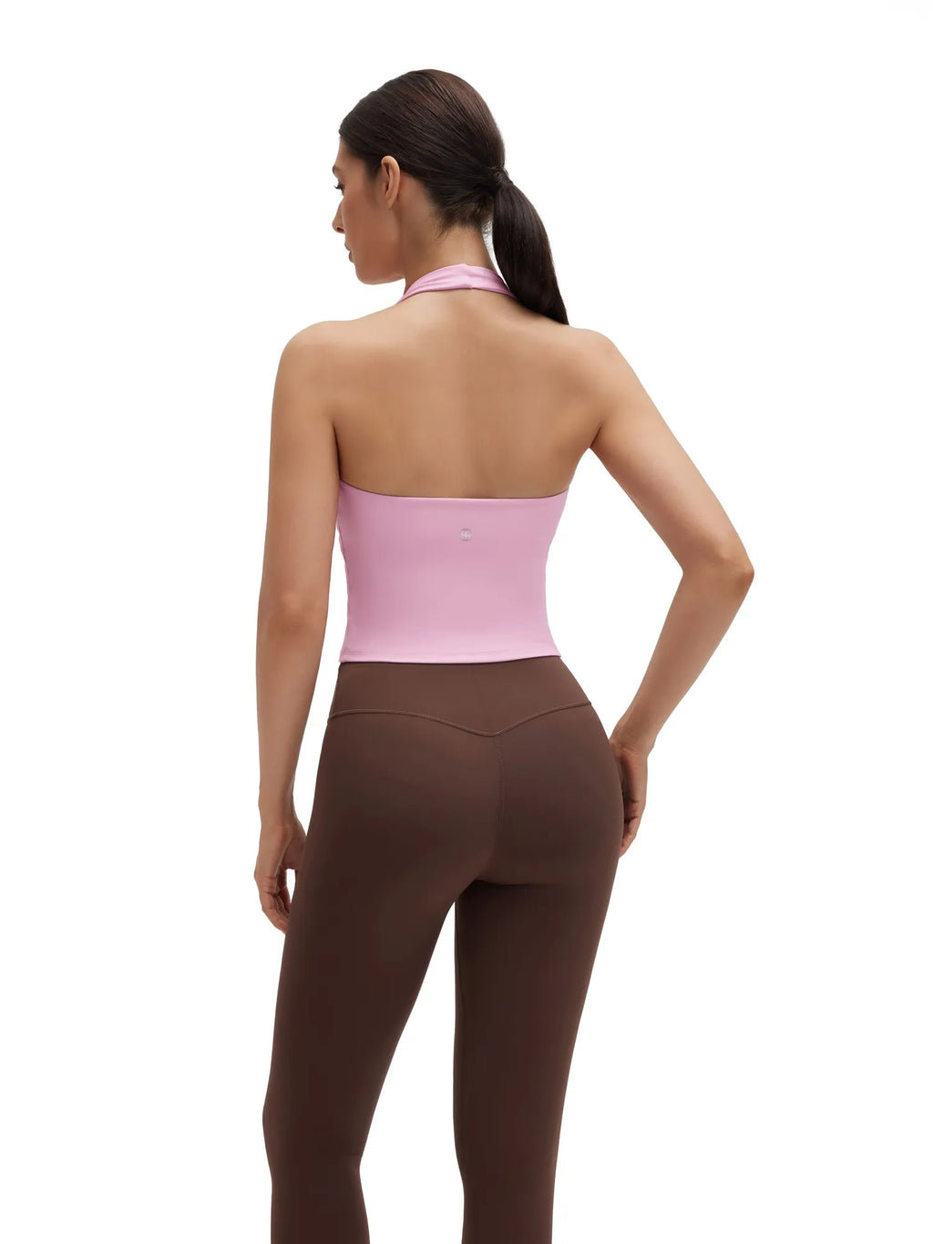 Padded Halter Backless Longline Workout Tank Tops