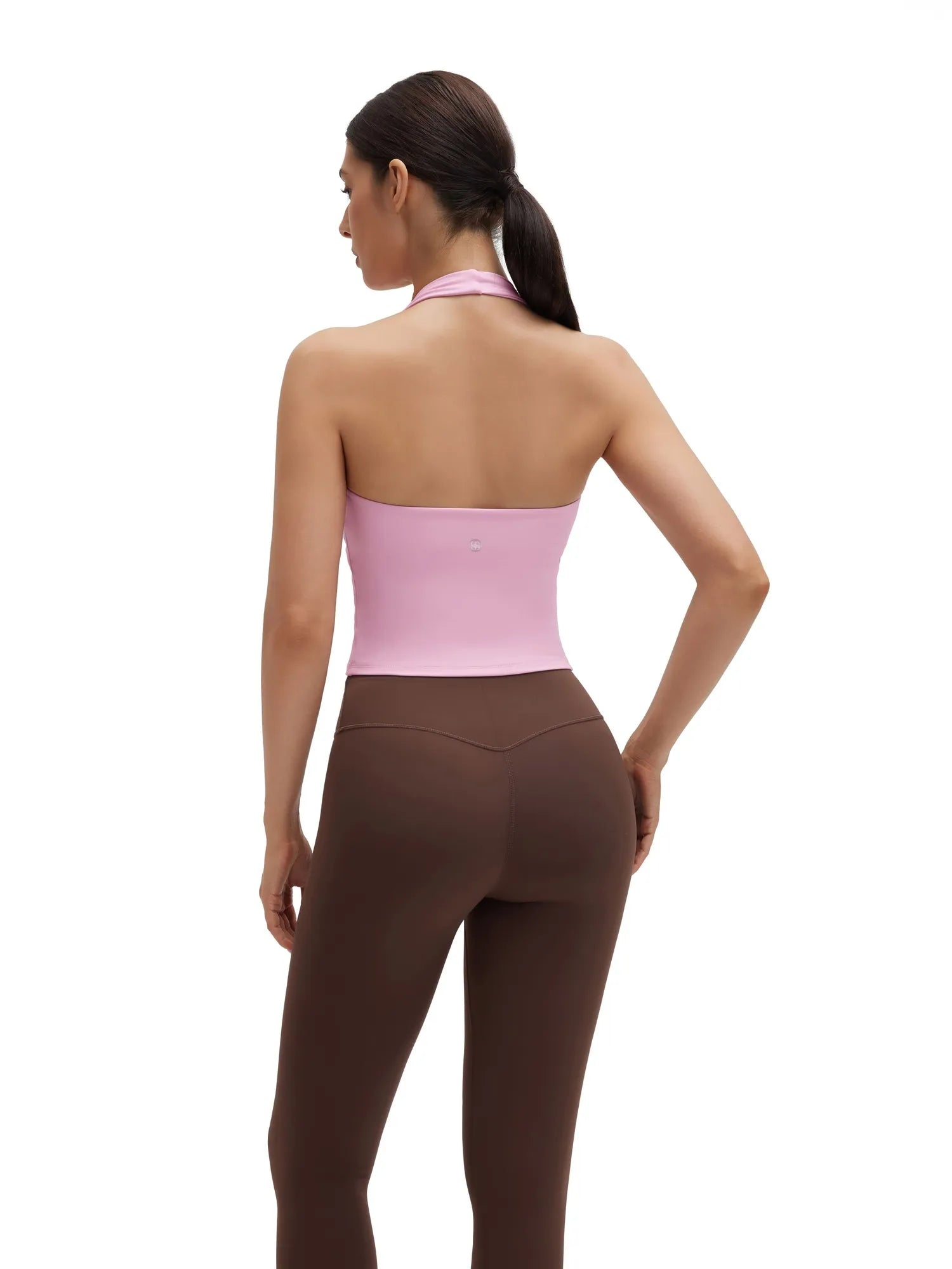 Padded Halter Backless Longline Workout Tank Tops