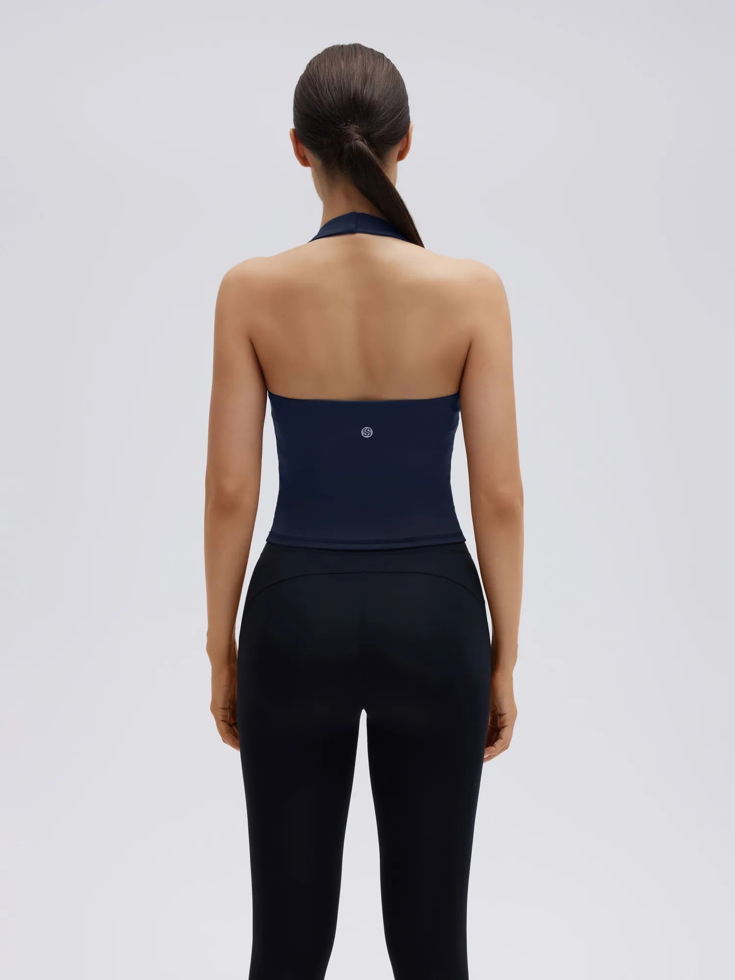 Padded Halter Backless Longline Workout Tank Tops