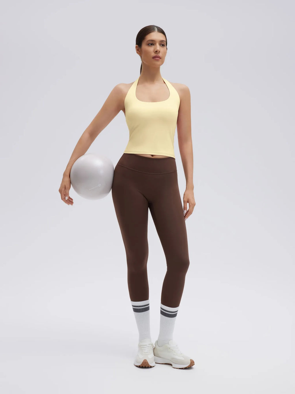 Padded Halter Backless Longline Workout Tank Tops