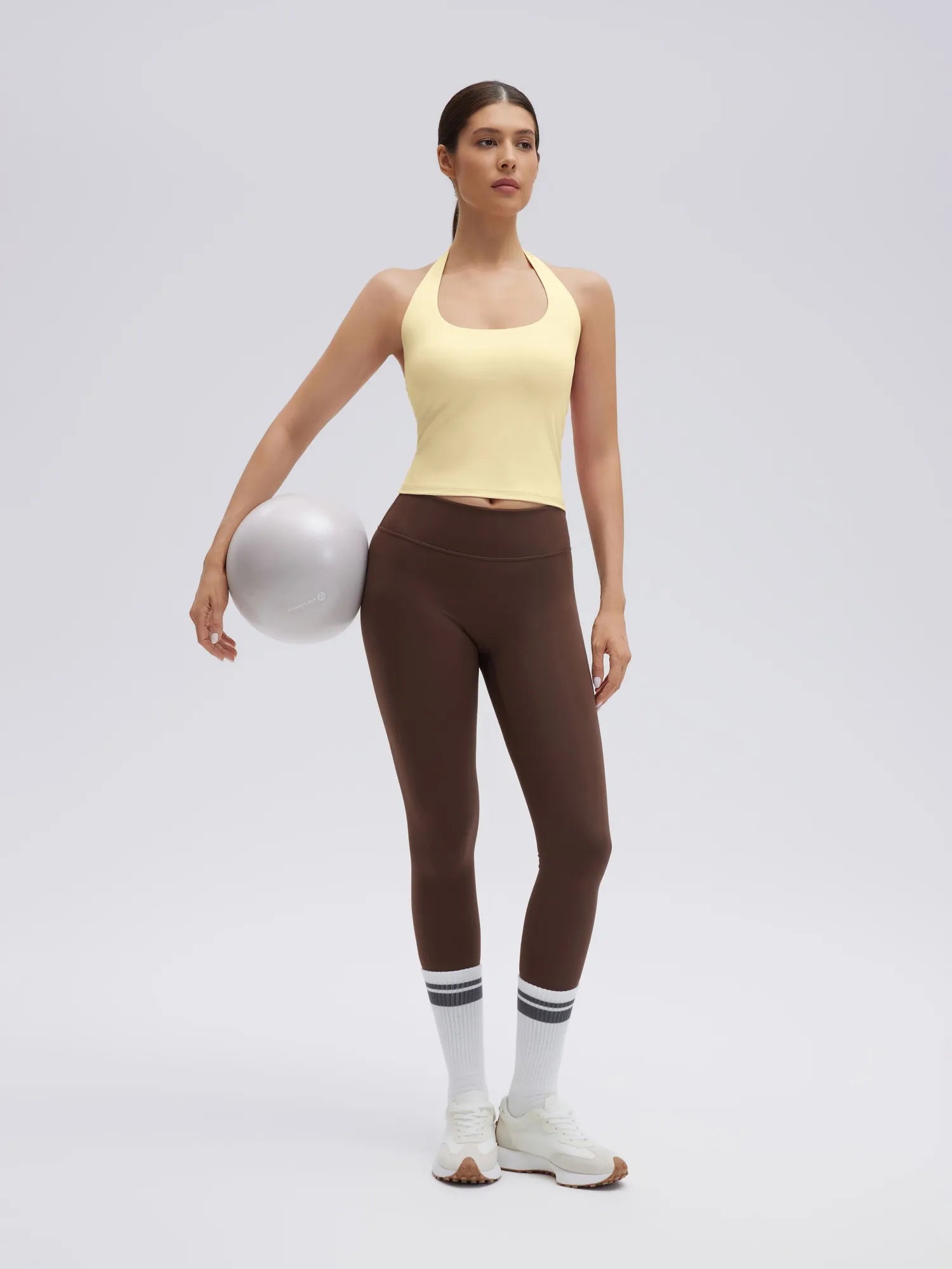 Padded Halter Backless Longline Workout Tank Tops